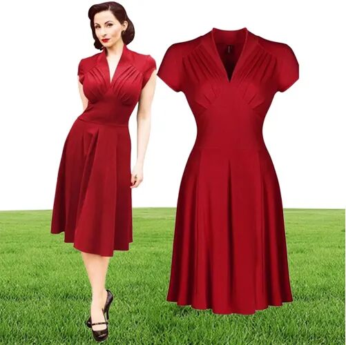 womans 1940s shirtwaist trumpet evening dress