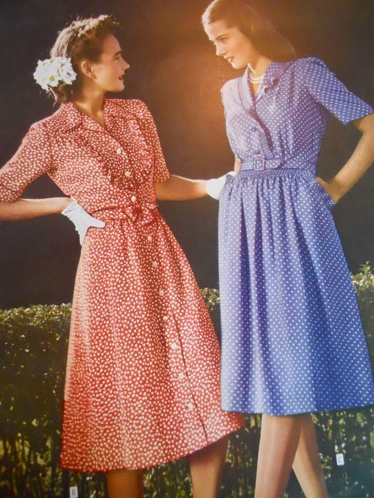 WWII era casual dresses, Sears 1944